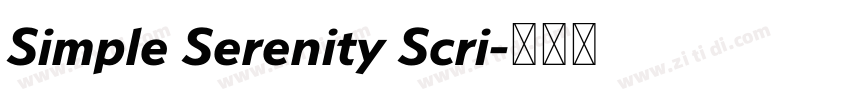 Simple Serenity Scri字体转换